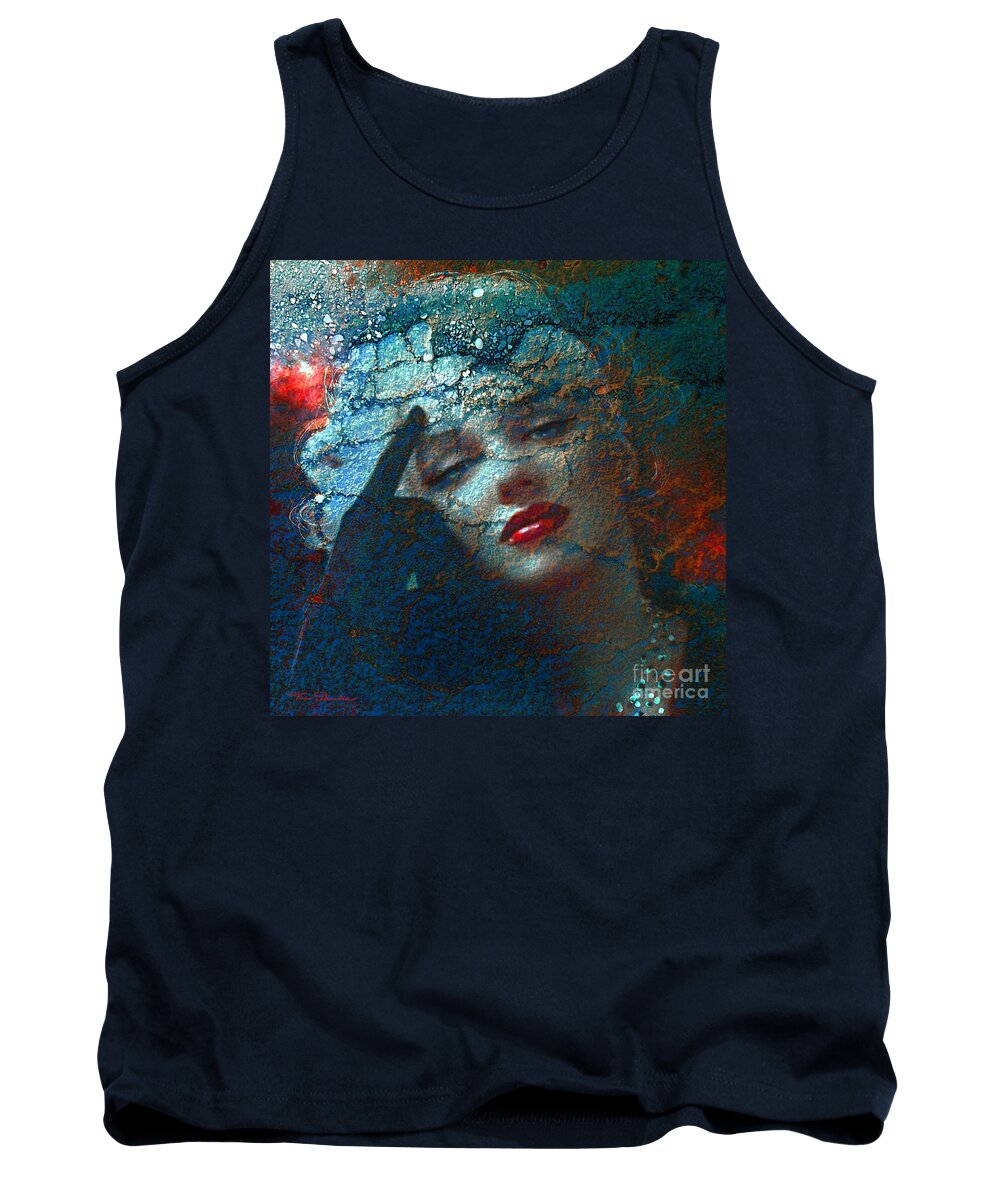 Marilyn Tank Top featuring the digital art Marilyn Str. 1 by Theo Danella