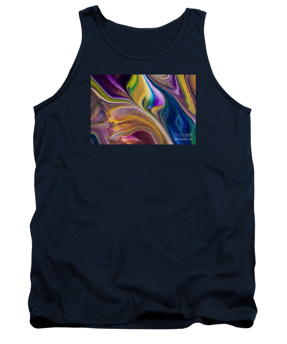 Abstract Tank Top featuring the painting Melancholy by Patti Schulze