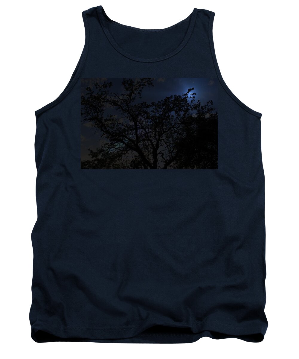 Moon Light In Redding California Tank Top featuring the photograph Midnight Blue by Athala Bruckner