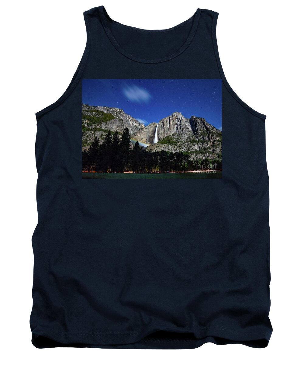 Clouds Tank Top featuring the photograph Moonbow and Louds by Brandon Bonafede