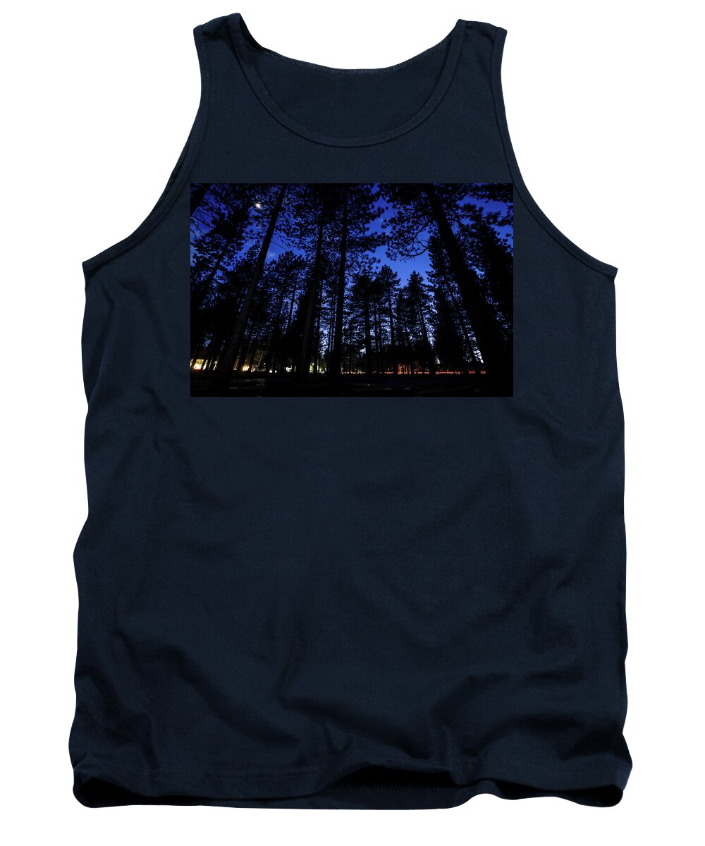 California Tank Top featuring the photograph Moonrise in the Woods by Margaret Pitcher