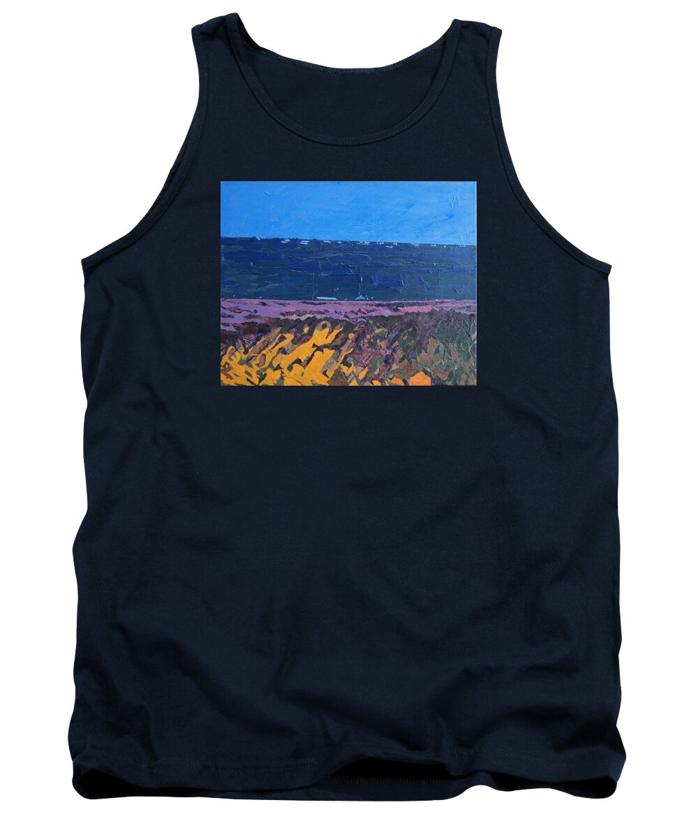 Ocean Tank Top featuring the painting Muscular Crepuscular by Leah Tomaino