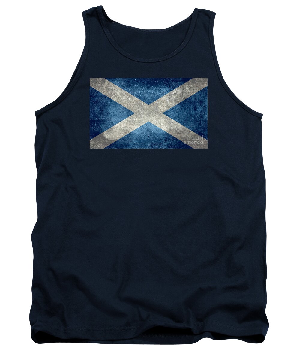 Scotland Tank Top featuring the digital art Scottish Flag of Scotland by Sterling Gold