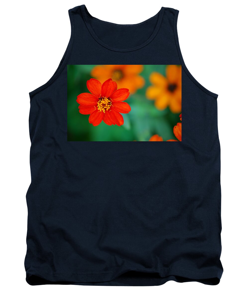 Orange Daisy Tank Top featuring the photograph Nature's Glow by Debbie Karnes