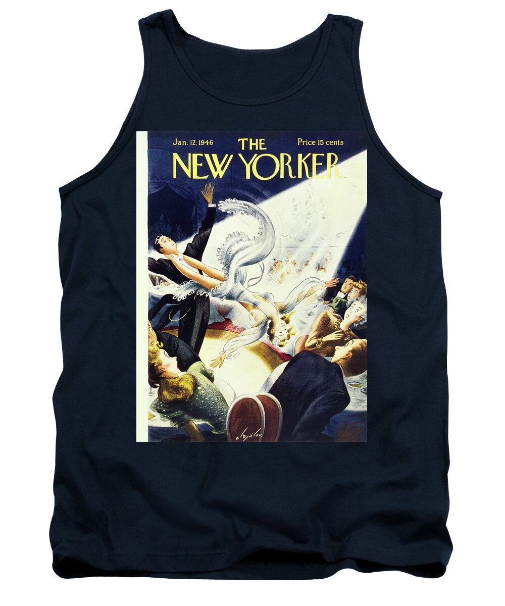 Dancers Tank Top featuring the painting New Yorker January 12 1946 by Constantin Alajalov
