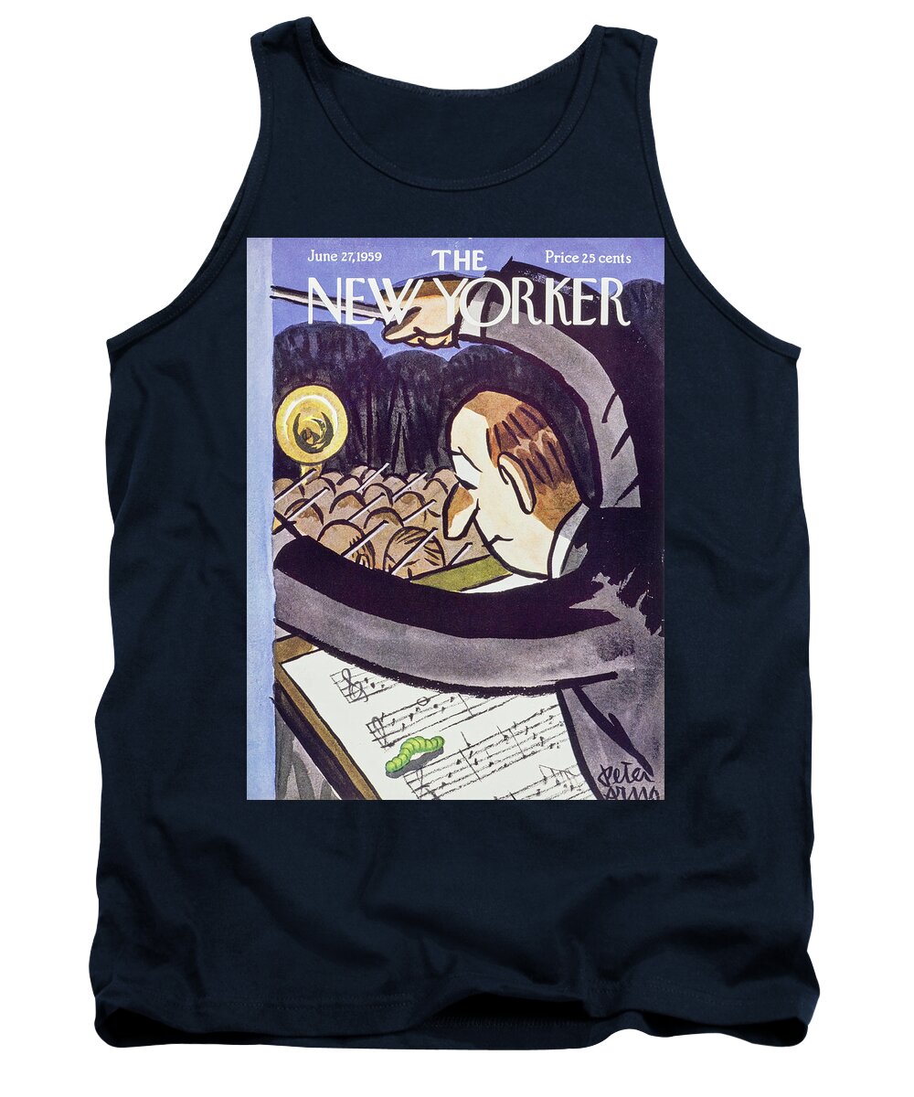 Conductor Tank Top featuring the painting New Yorker June 27 1959 by Peter Arno