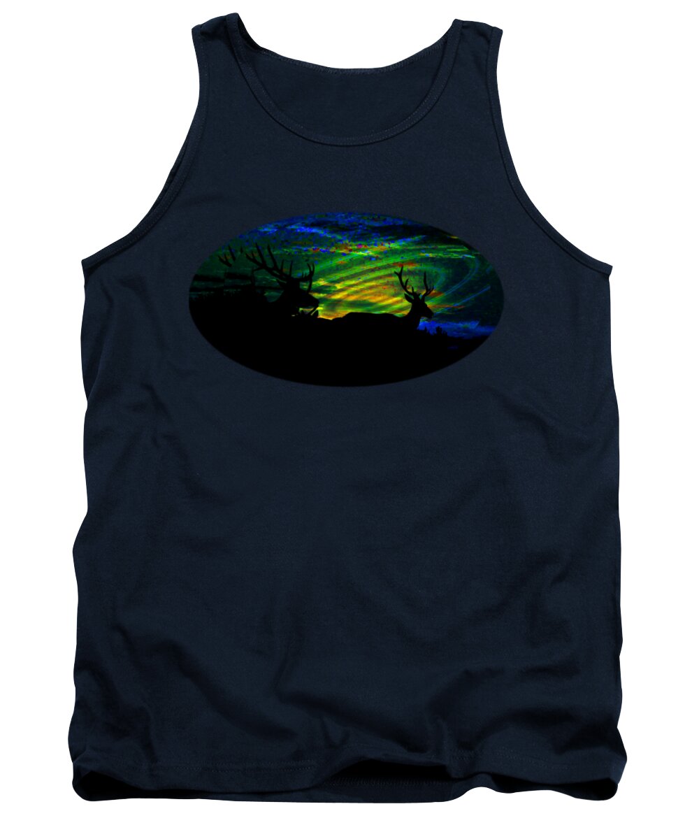 Nightwatch Tank Top featuring the mixed media Nightwatch by Mike Breau
