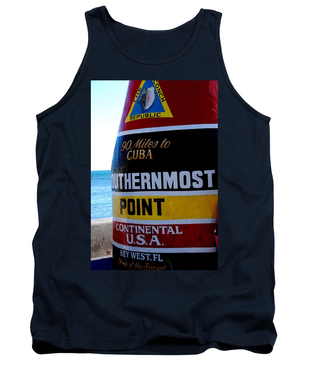 Photography Tank Top featuring the photograph Only 90 Miles to Cuba by Susanne Van Hulst