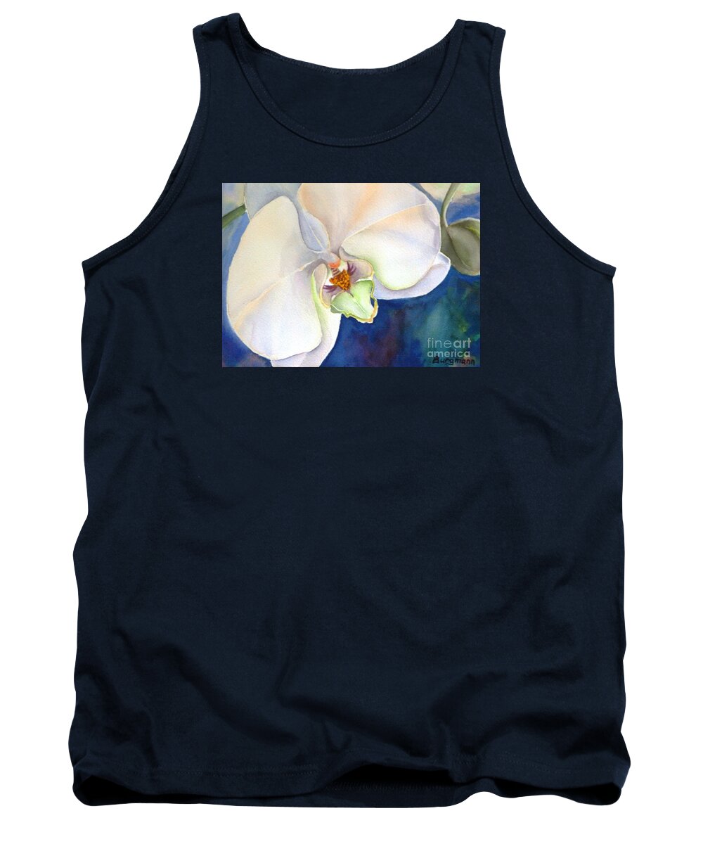 Orchid Tank Top featuring the painting Orchid Aglow by Petra Burgmann