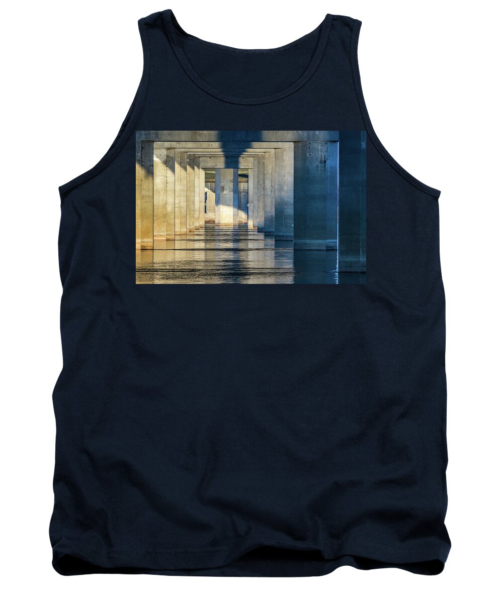 Clark Bridge Tank Top featuring the photograph Passages by Holly Ross