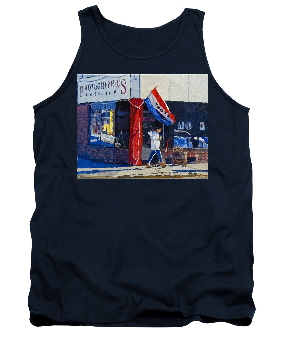 City Tank Top featuring the painting Photographic by Kenneth Young