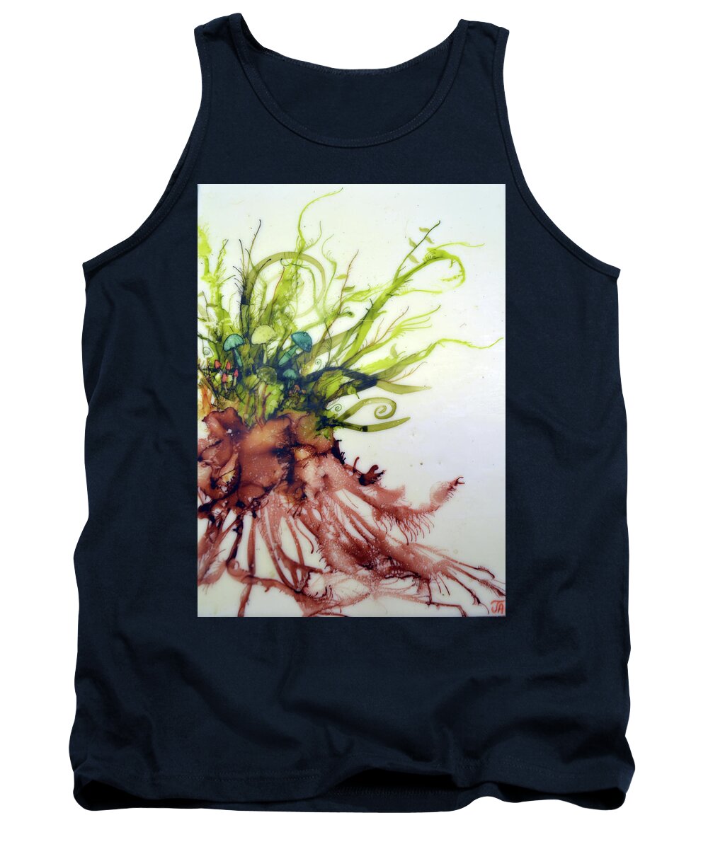 Plant Tank Top featuring the painting Plant Life #2 by Jennifer Creech