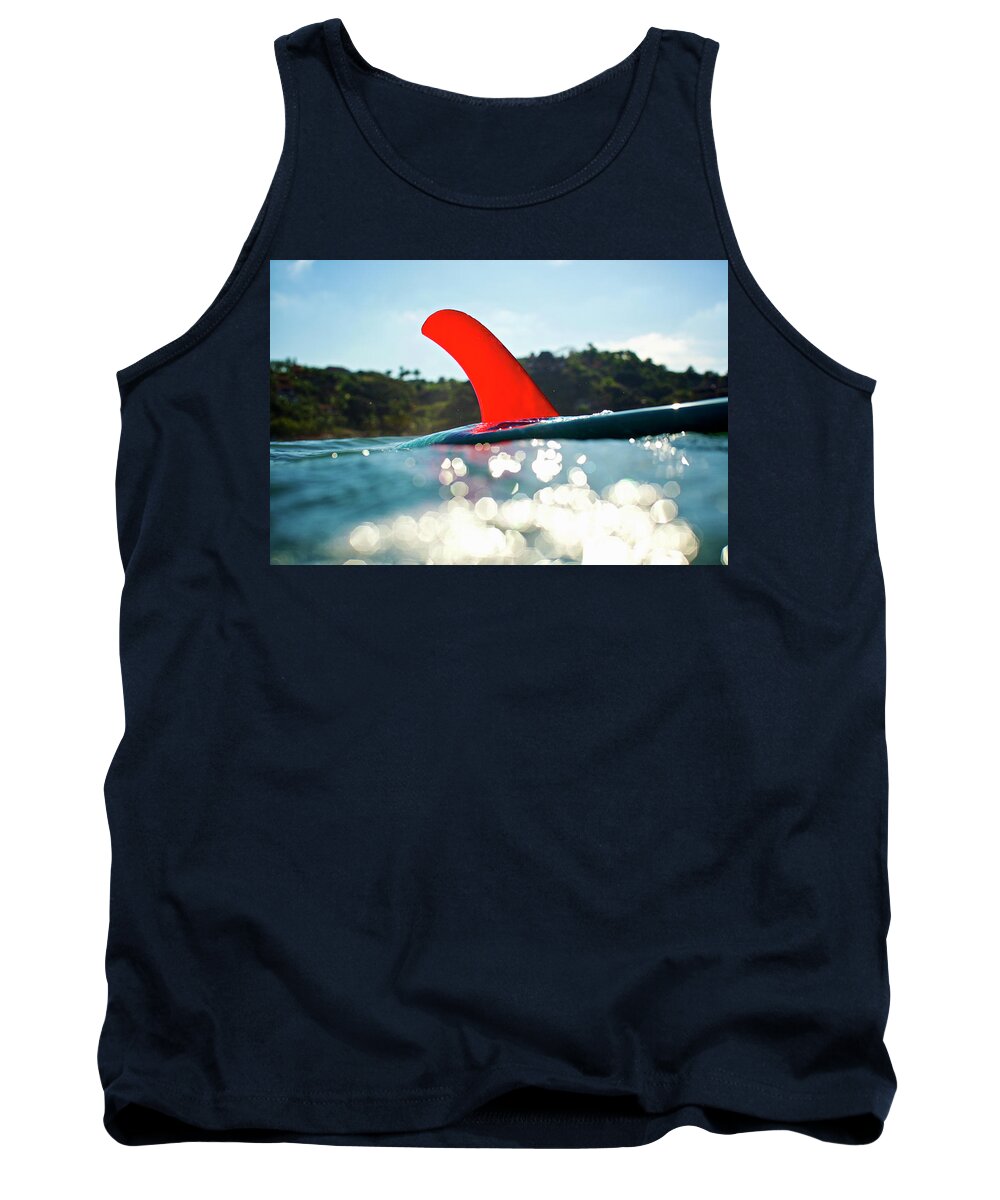 Surfing Tank Top featuring the photograph Red Fin by Nik West