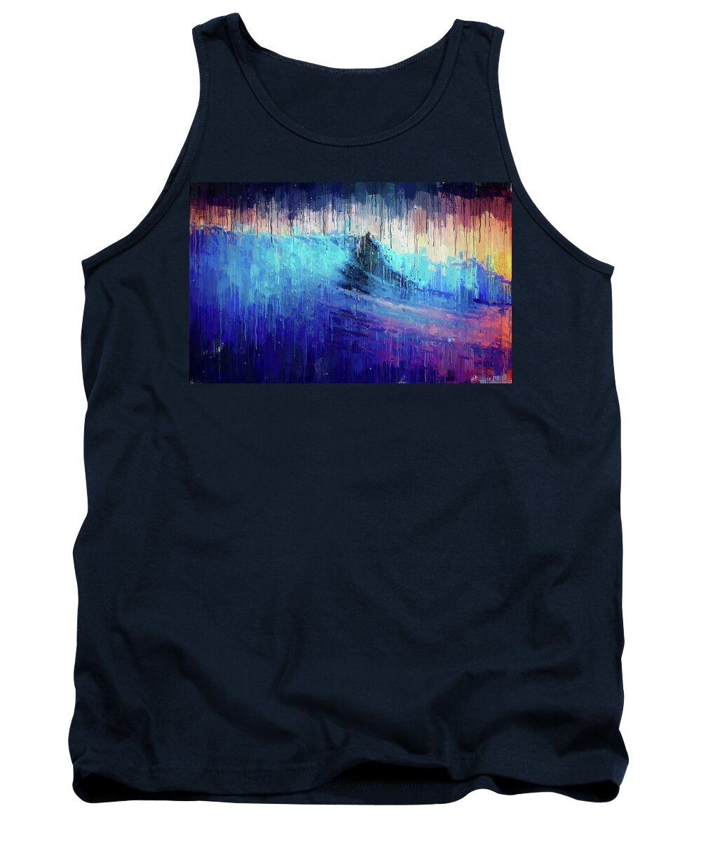 Abstract Sea Tank Top featuring the painting Sailing to the Dreams by AM FineArtPrints