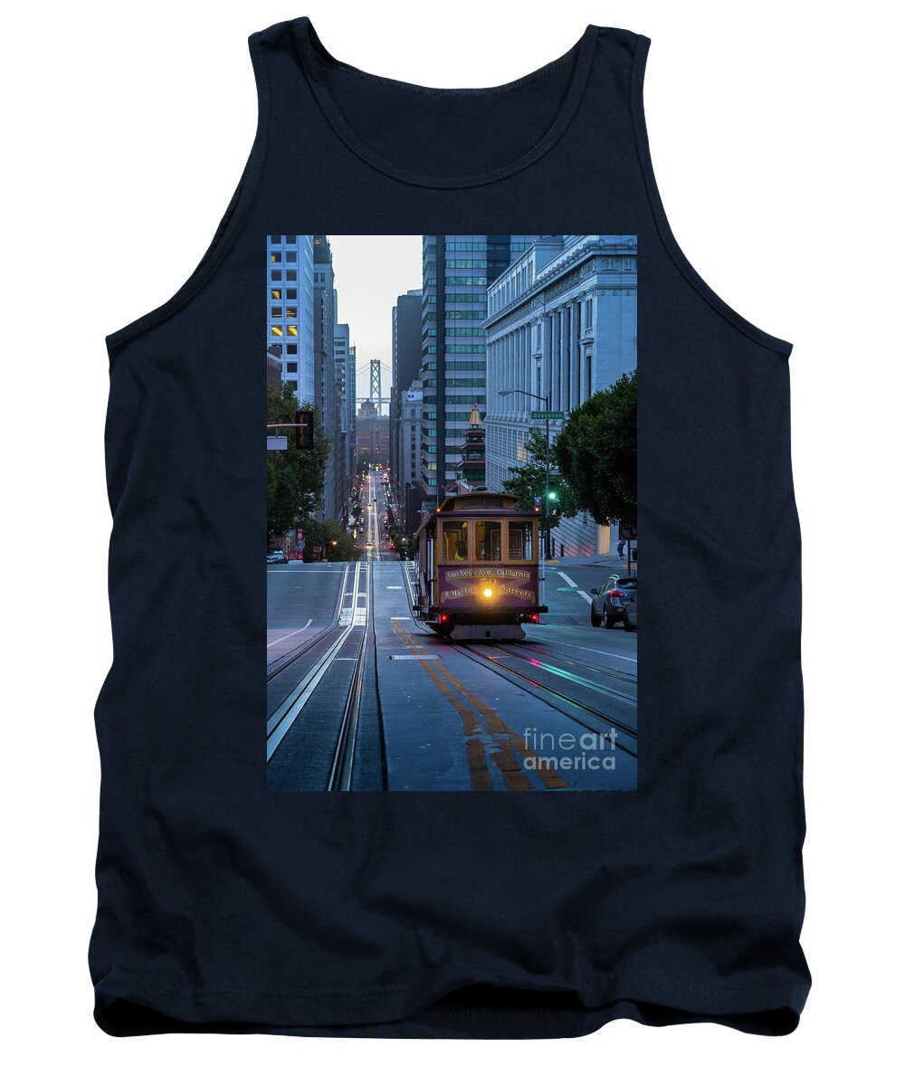 Alcatraz Tank Top featuring the photograph San Francisco Morning Commute by JR Photography