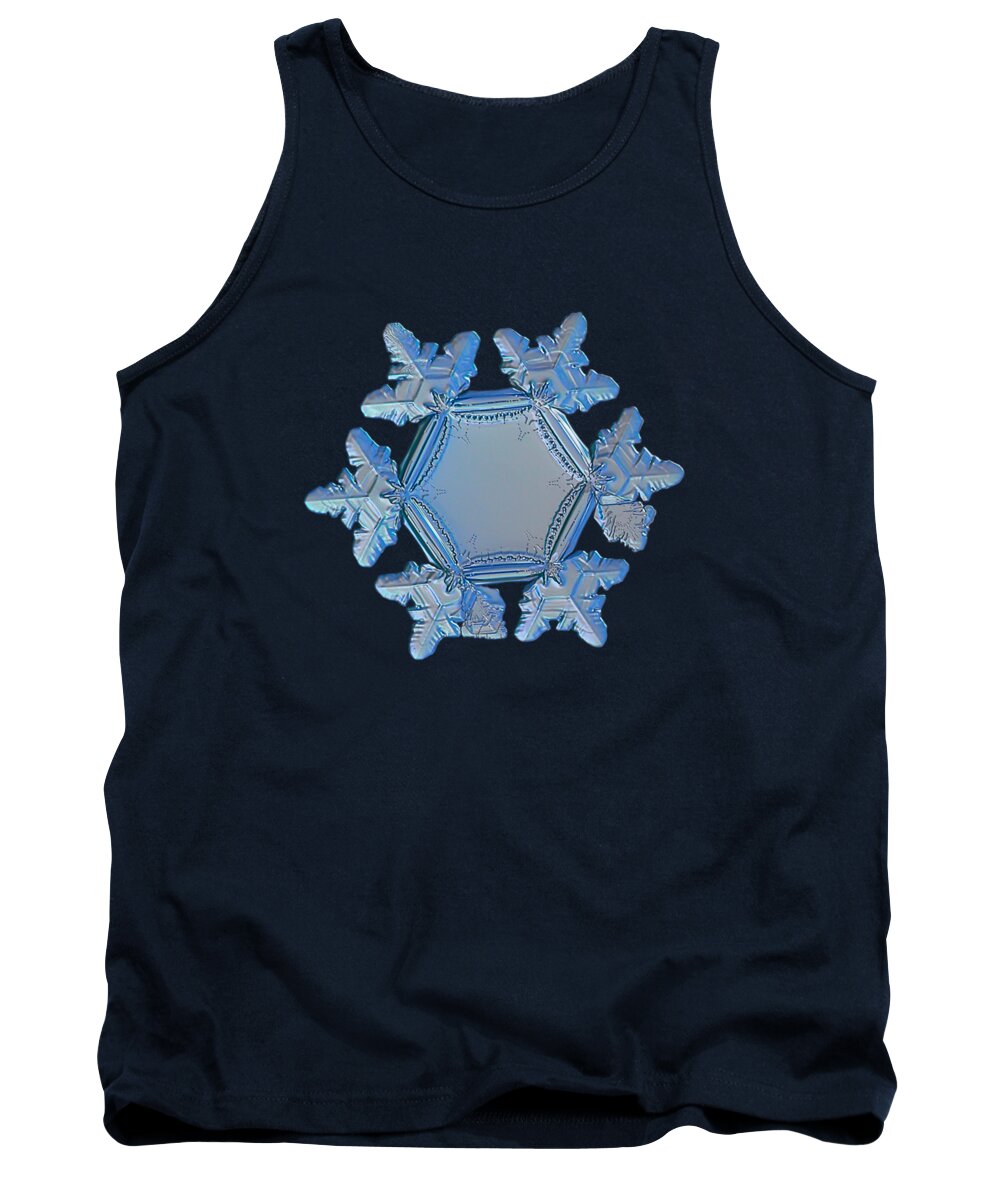 Snowflake Tank Top featuring the photograph Snowflake photo - Sunflower by Alexey Kljatov