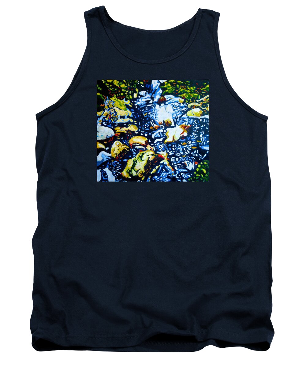 Landscape River Tank Top featuring the painting Sourcce by Enrique Ojembarrena