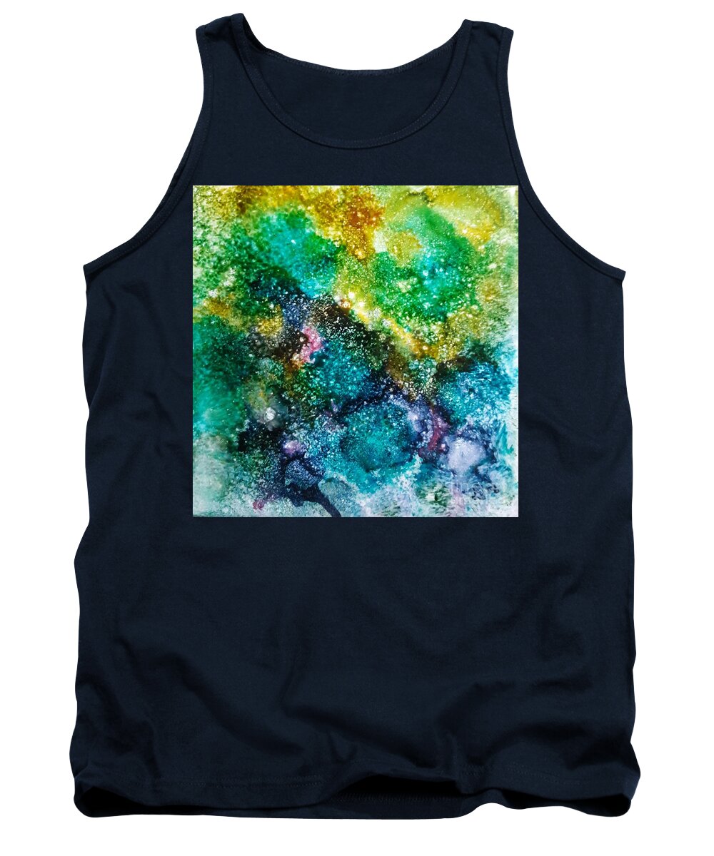 Alcohol Tank Top featuring the painting Sparkling Water by Terri Mills