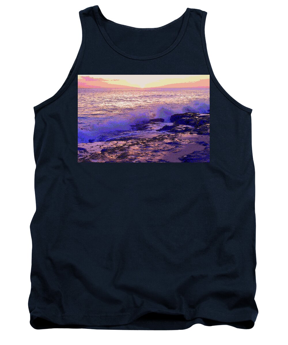 Sunset Tank Top featuring the photograph Sunset, West Oahu by Susan Lafleur