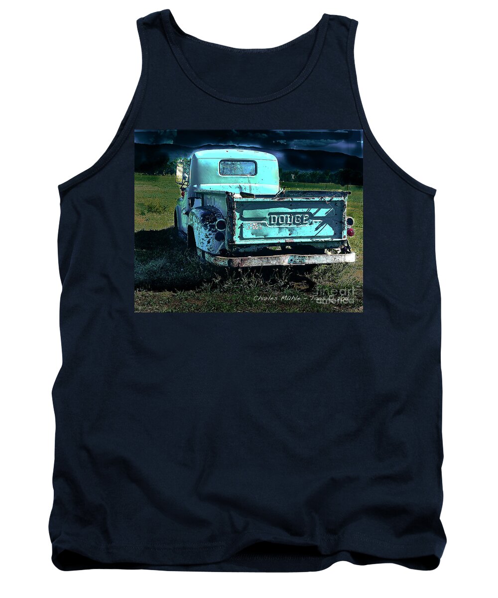 Santa Tank Top featuring the photograph Taos Dodge by Charles Muhle