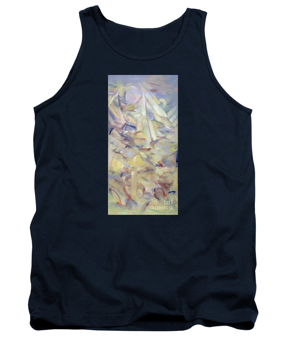 Egypt Tank Top featuring the painting The Dream Stelae / Tutankhamen by Ritchard Rodriguez