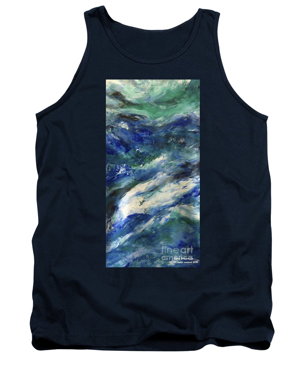 Abstract Landscapes Tank Top featuring the painting THE ELEMENTS Water #4 by Laara WilliamSen