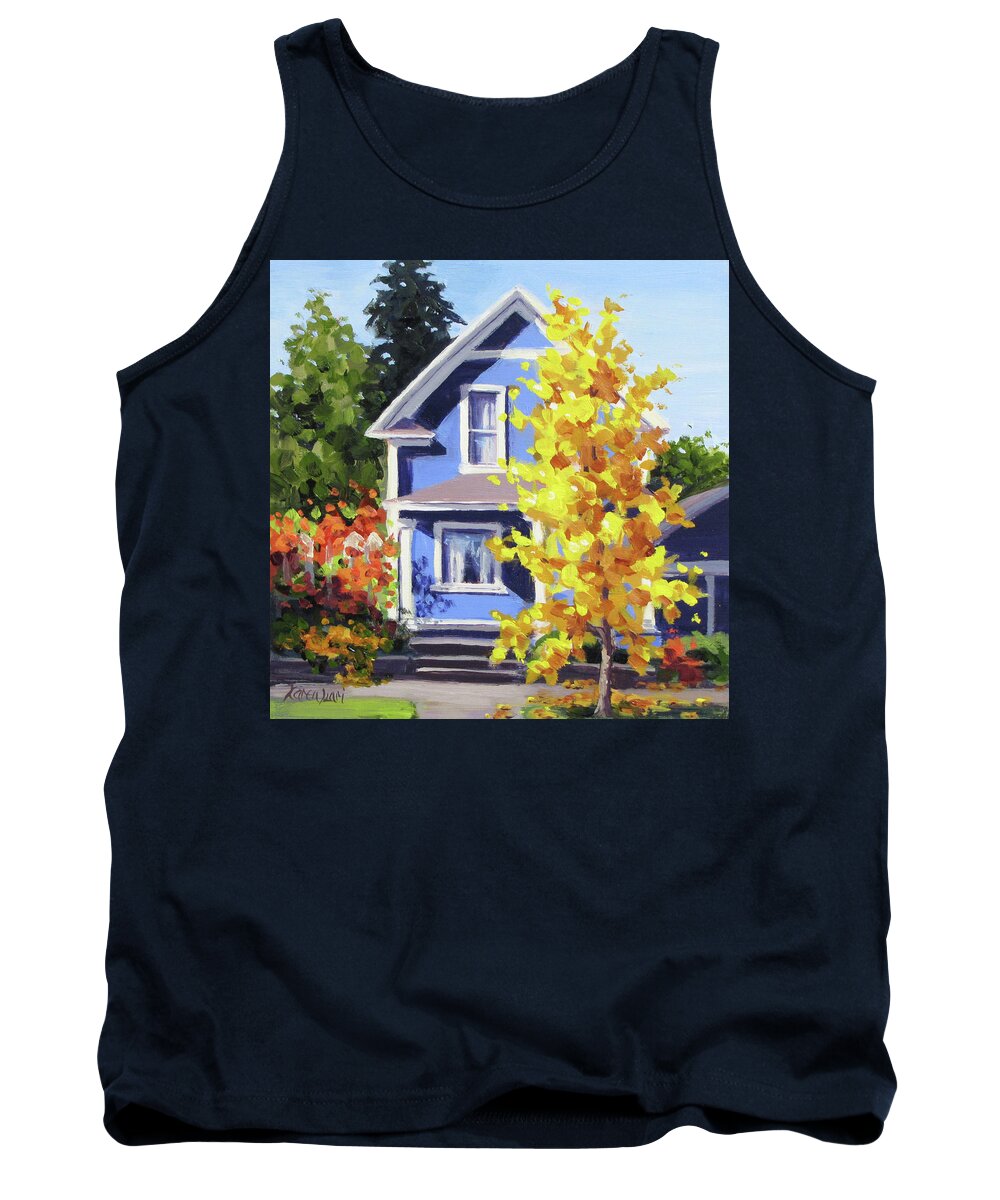 Street Tank Top featuring the painting The Ginkgo Tree by Karen Ilari