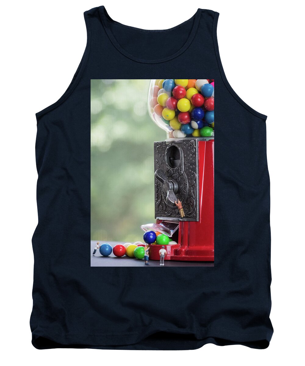 Machine Tank Top featuring the photograph The Problem with Gumball Machines by Tammy Ray
