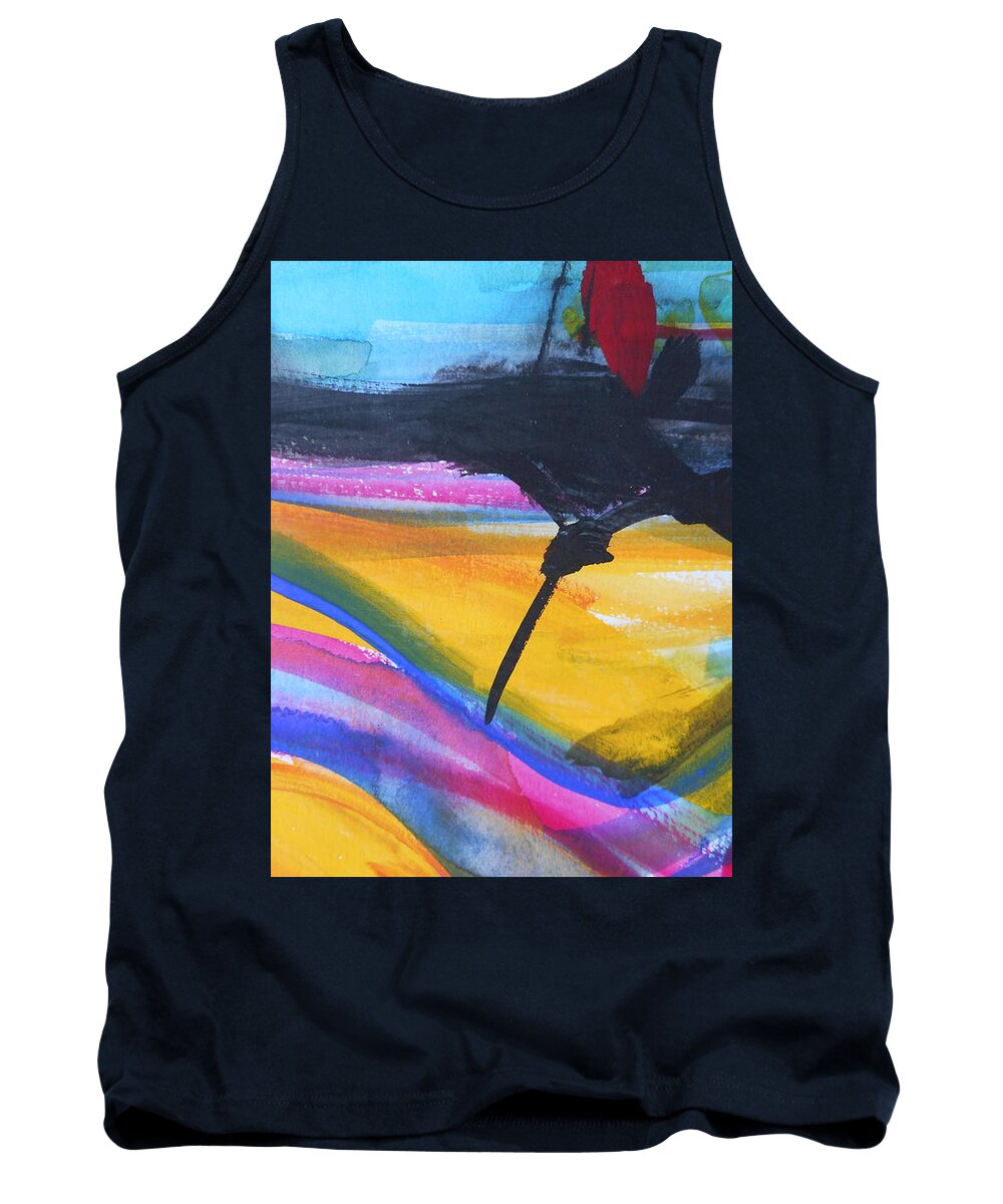 Abstract Paintings Tank Top featuring the painting The Road by Katerina Stamatelos