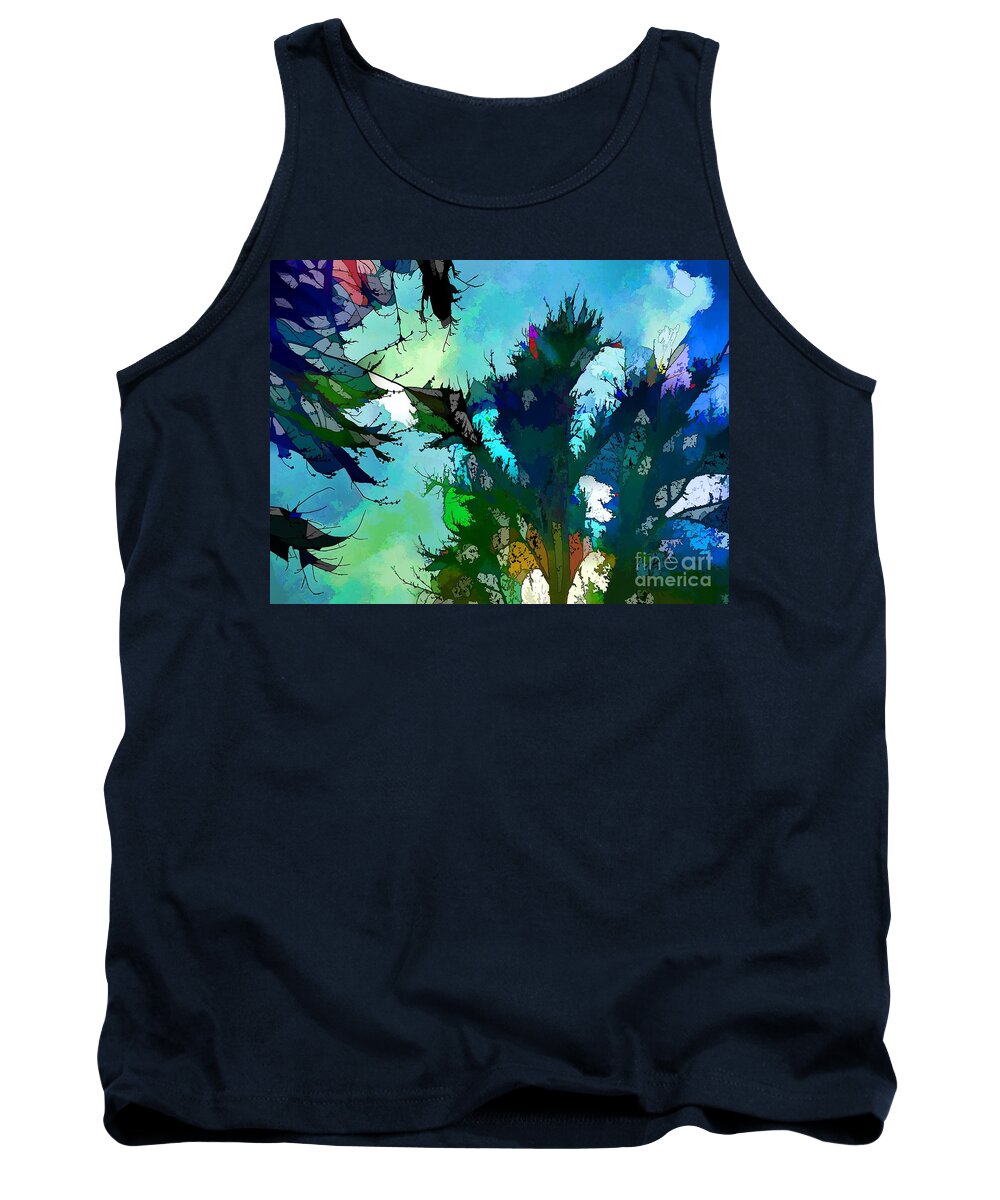 Amazing Nature Tank Top featuring the photograph Tree Spirit Abstract Digital Painting by Robyn King