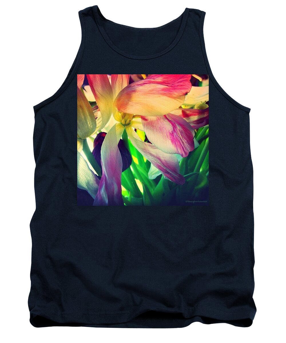 Ig_masterpiece Tank Top featuring the photograph Tulip Shapes, Iphone5 Edited In #aviary by Anna Porter