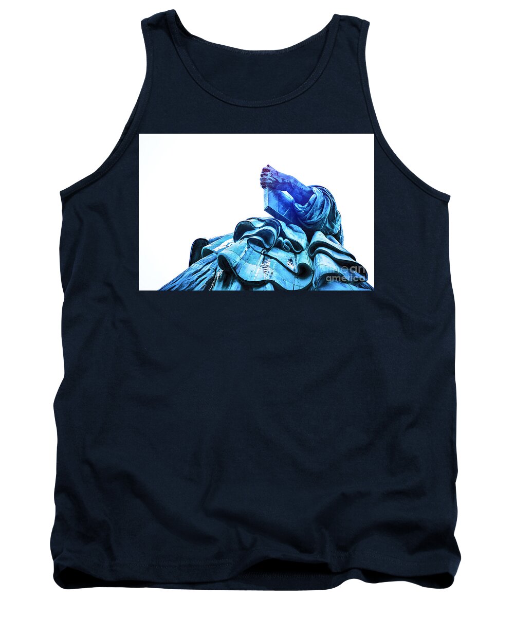 Statue Of Liberty Tank Top featuring the photograph Watching Liberty by HELGE Art Gallery