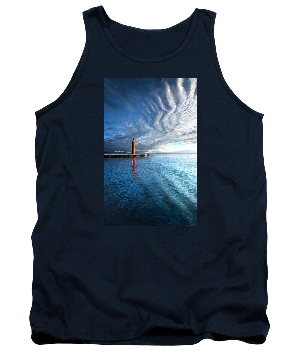 Lighthouse Tank Top featuring the photograph We Wait by Phil Koch