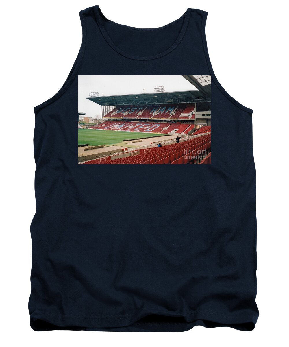 West Ham Tank Top featuring the photograph West Ham - Upton Park - South Stand 5 - March 2002 by Legendary Football Grounds