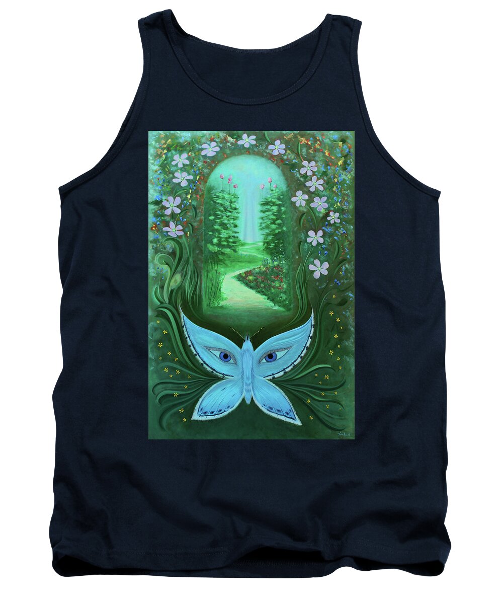 Tone Aanderaa Tank Top featuring the painting What do you see? said the composer by Tone Aanderaa