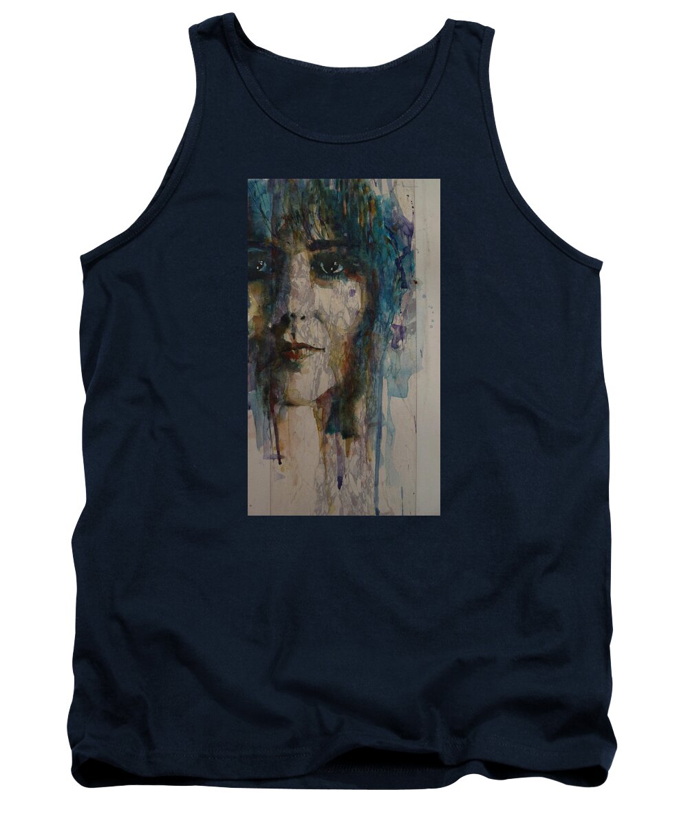 Grace Slick Tank Top featuring the painting White Rabbit by Paul Lovering
