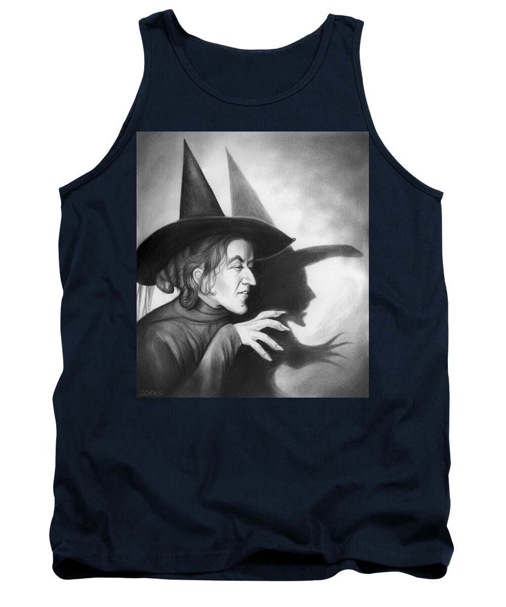 Margaret Hamilton Tank Top featuring the drawing Wicked Witch of the West by Greg Joens