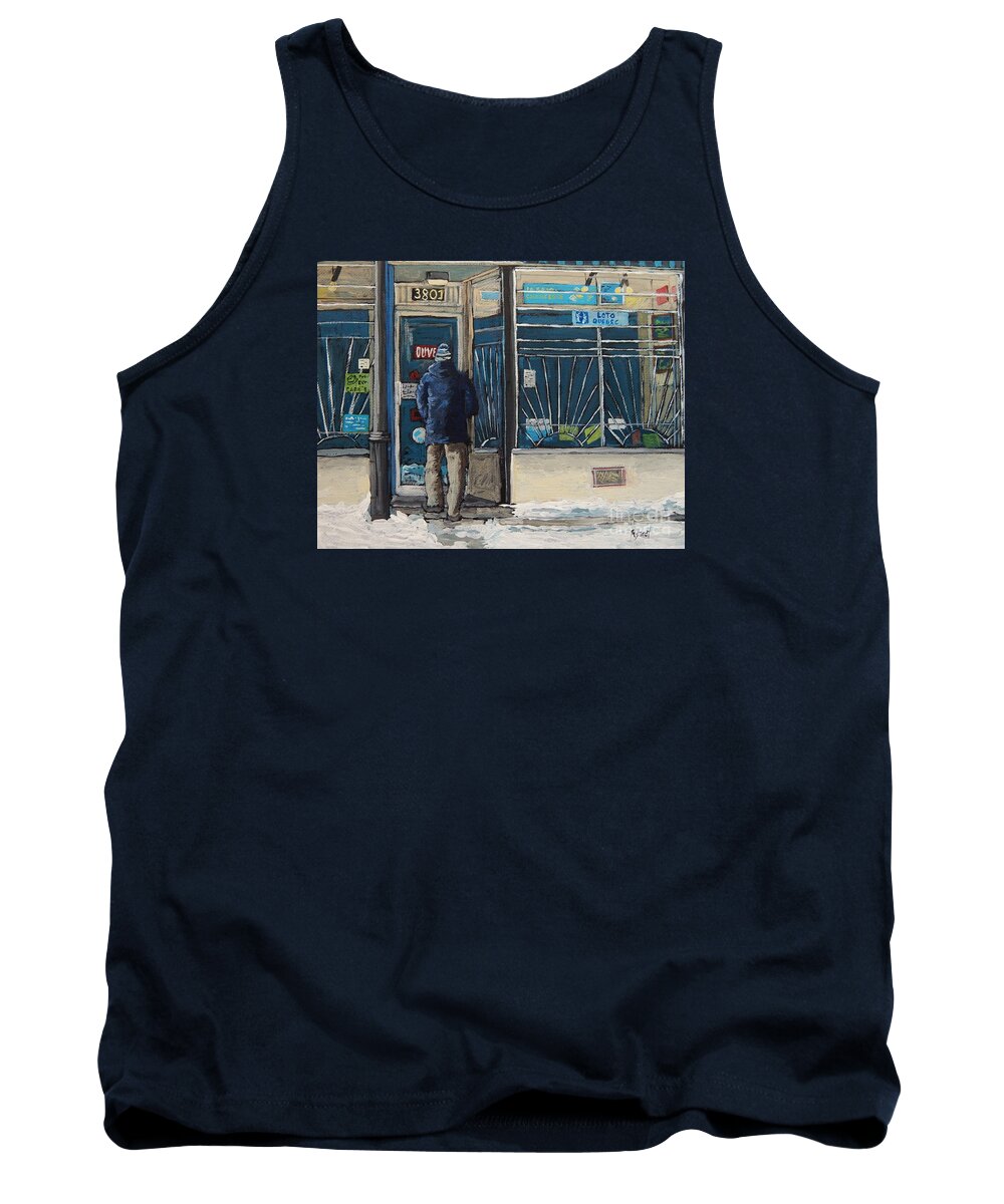 Verdun Tank Top featuring the painting Winter in the City by Reb Frost