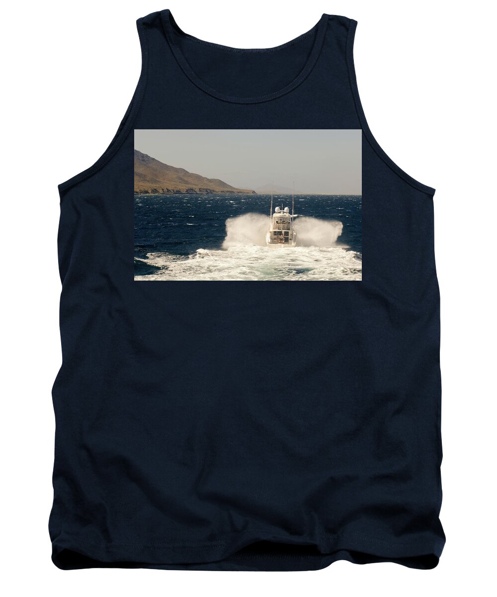 Fishing Boats Tank Top featuring the photograph Returning home #1 by David Shuler