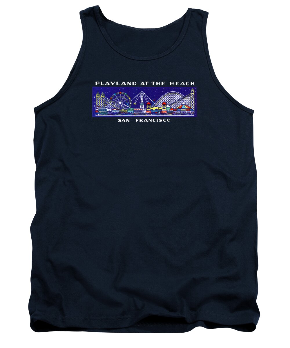 San Francisco Tank Top featuring the painting 1935 Playland San Francisco by Historic Image