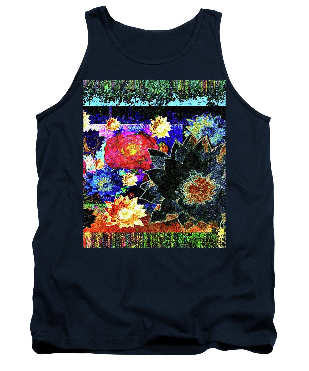 Garden Tank Top featuring the mixed media Bouquet of Gratitude and Forgiveness by Aberjhani
