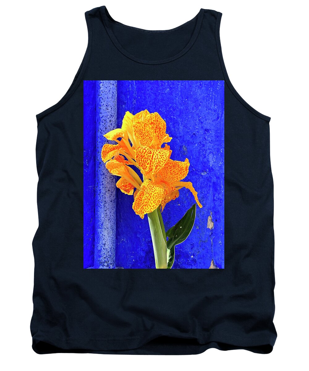 Canna Lily Tank Top featuring the photograph Canna Azure by Jill Love