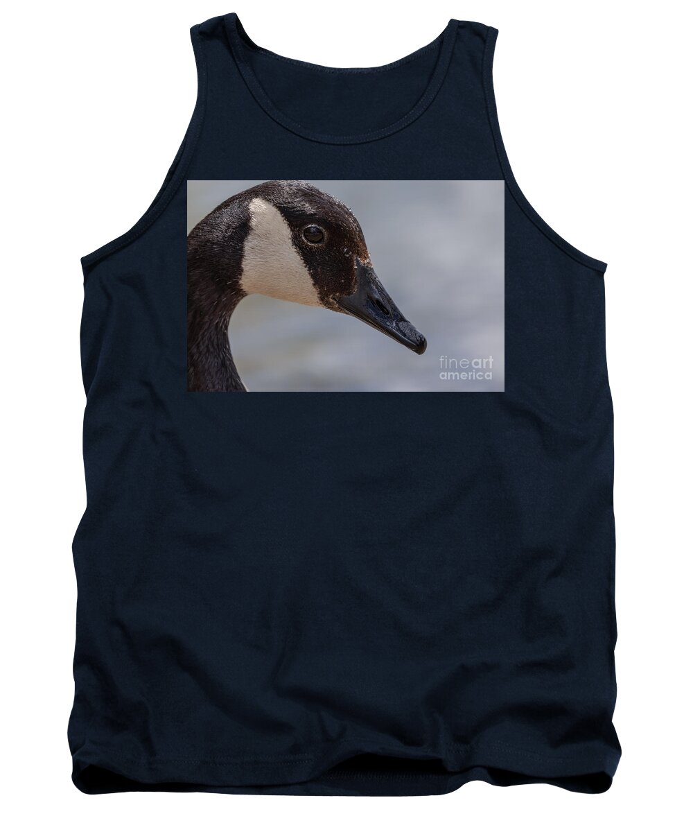 Photography Tank Top featuring the photograph Close up Goose Portrait by Alma Danison