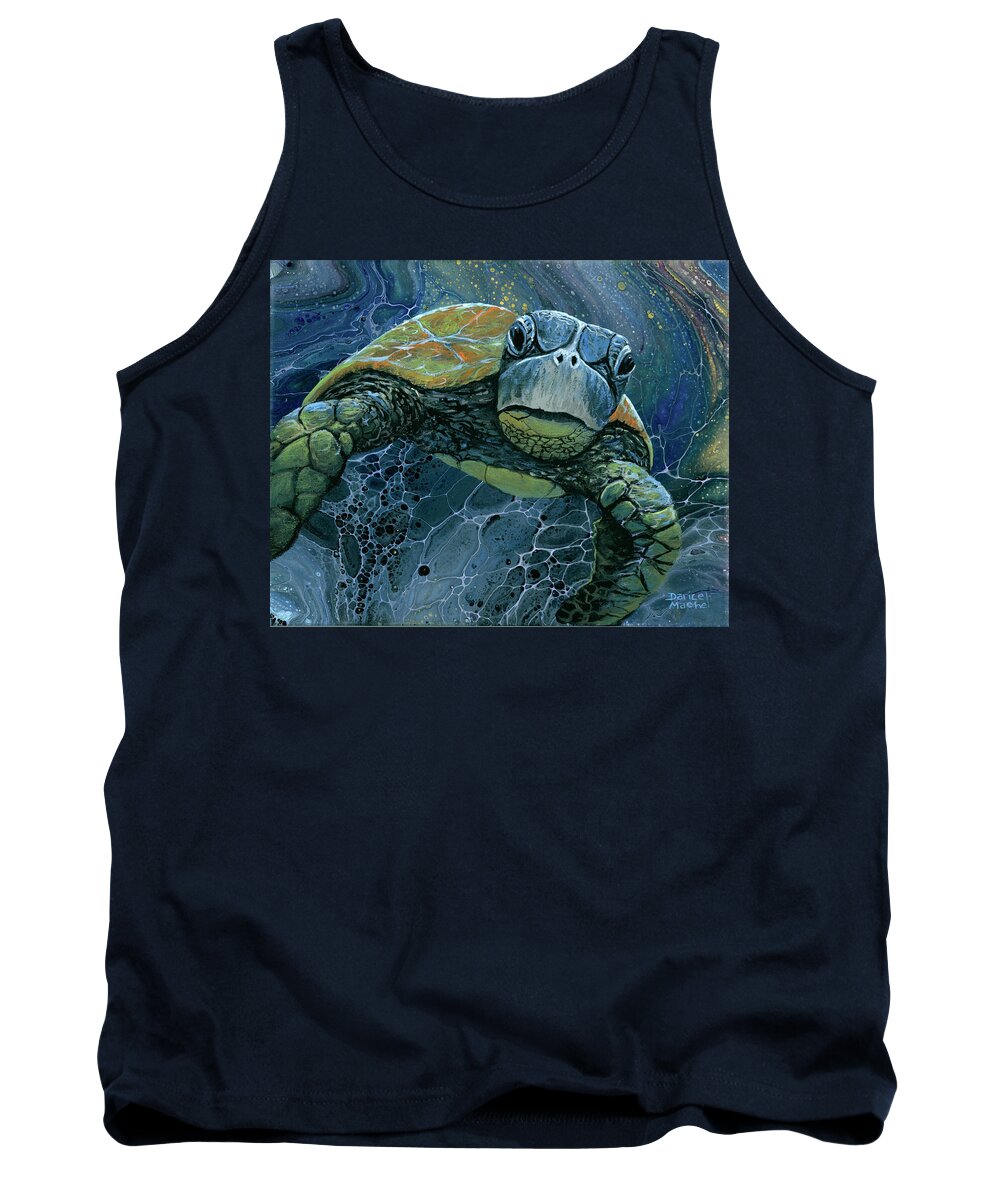 Sea Tank Top featuring the painting Coming At Cha by Darice Machel McGuire