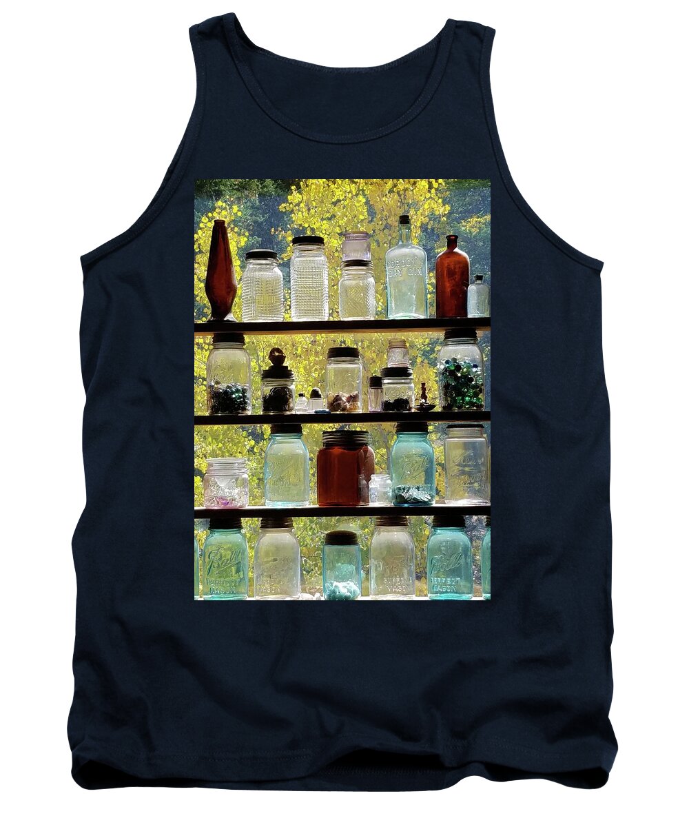 Aspens Tank Top featuring the photograph Jar Collection by Karen Stansberry