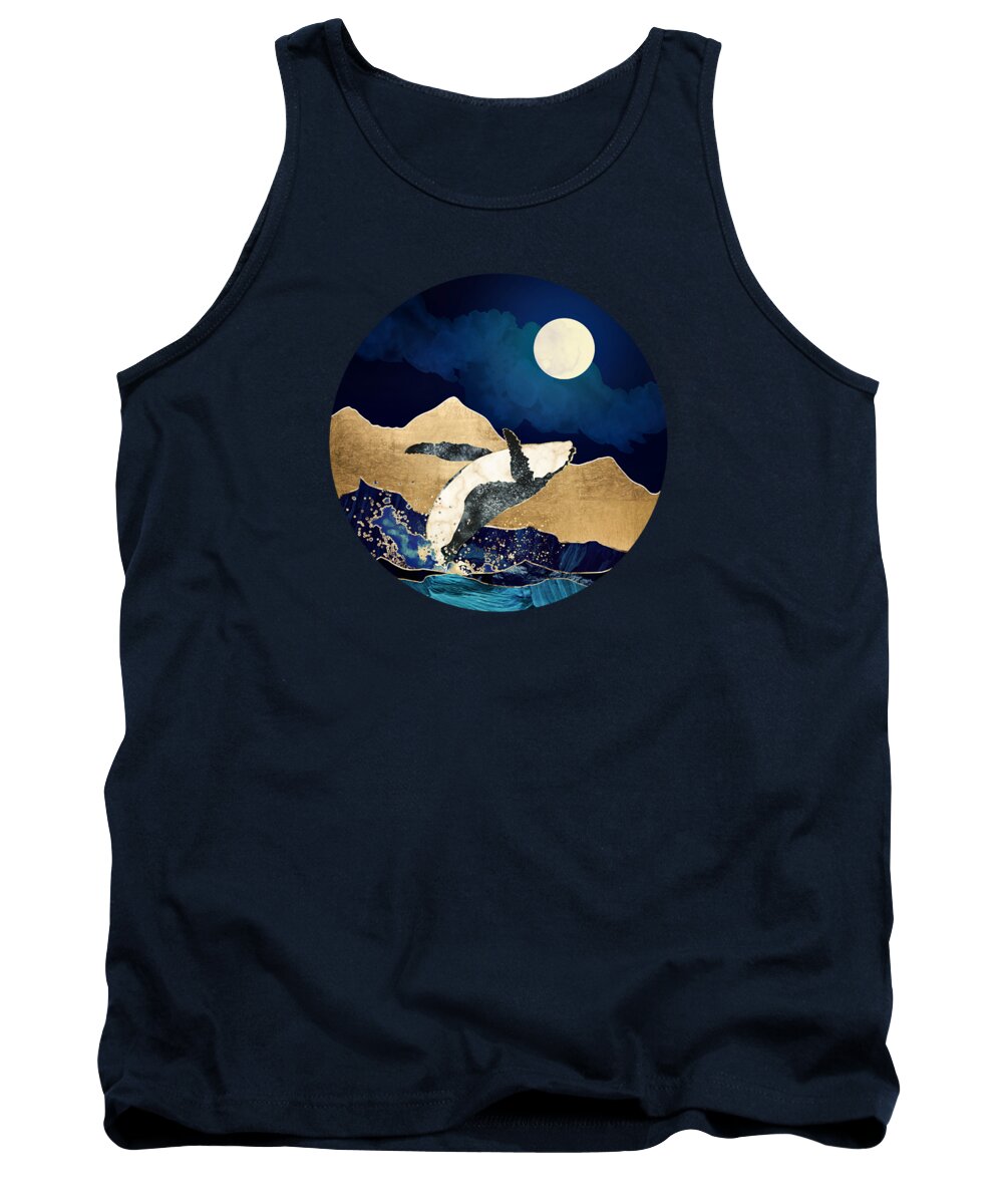 Whale Tank Top featuring the digital art Live Free by Spacefrog Designs