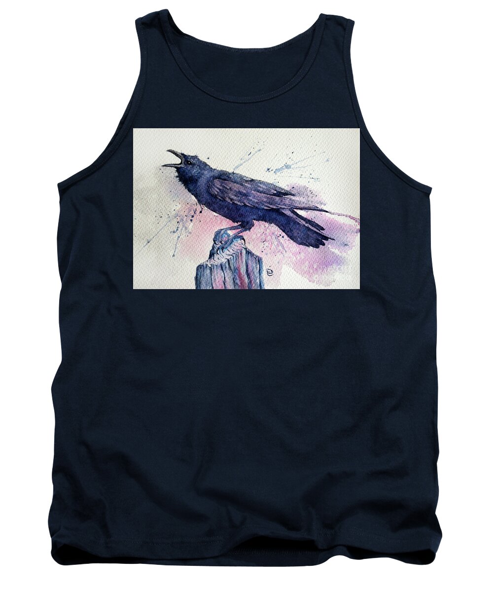 Nevermore Tank Top featuring the painting Nevermore by Rebecca Davis