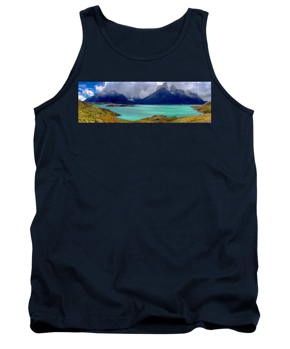 Home Tank Top featuring the photograph Patagonia Glacial Lake by Richard Gehlbach