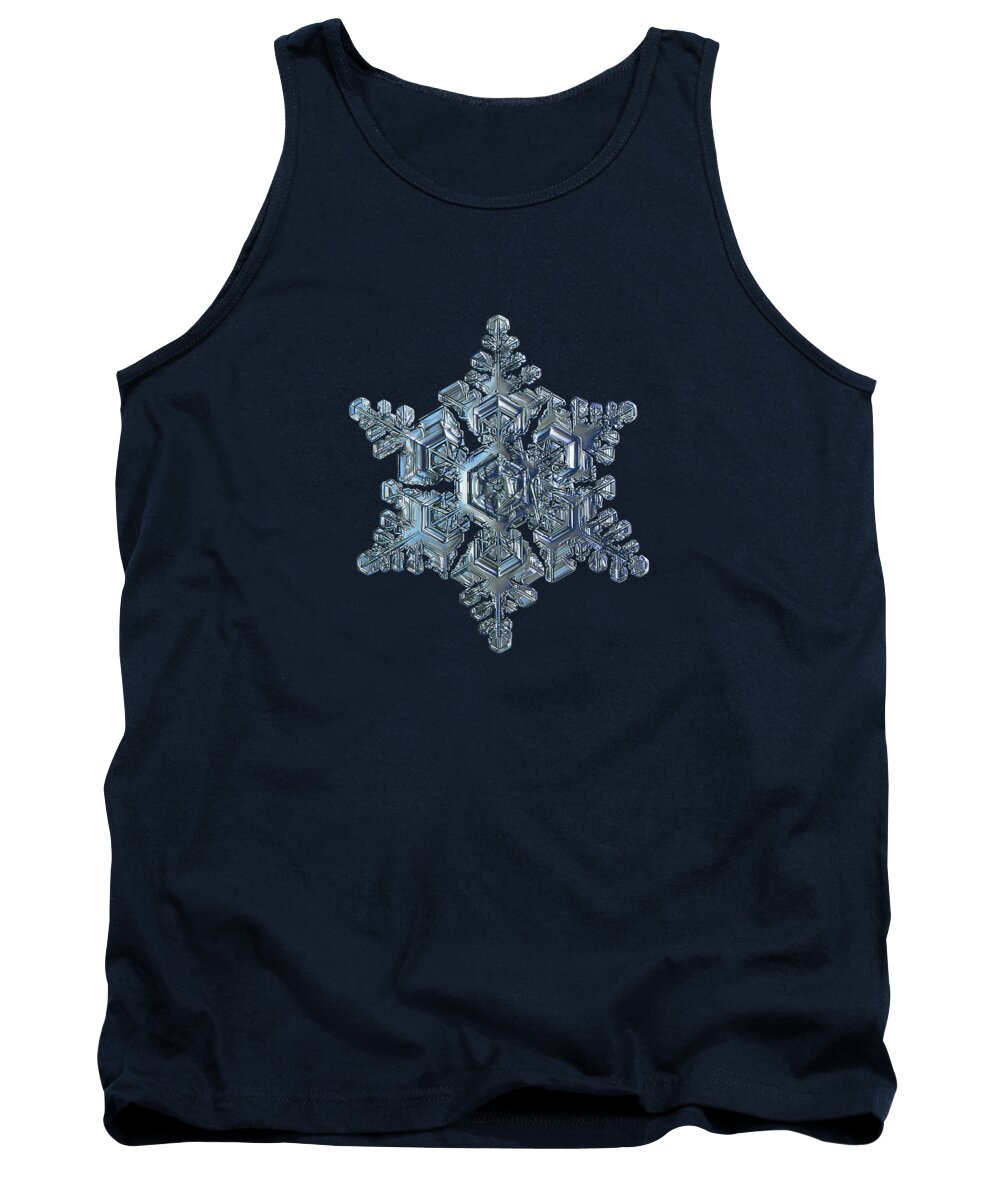 Snowflake Tank Top featuring the photograph Real snowflake - 05-Feb-2018 - 15 by Alexey Kljatov