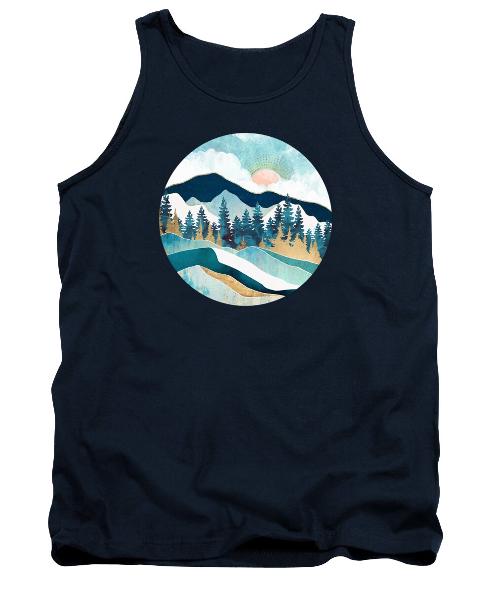 Summer Tank Top featuring the digital art Summer Forest by Spacefrog Designs